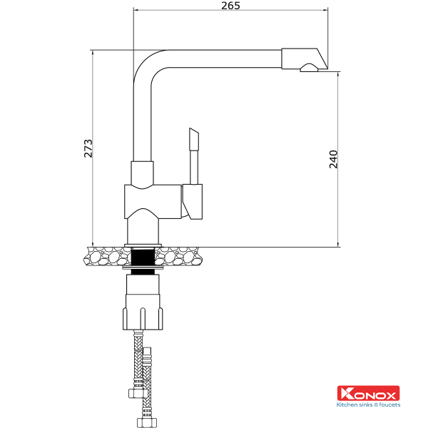 vòi rửa bát Konox 1205