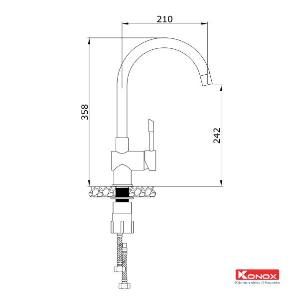 vòi rửa chén Konox 1206