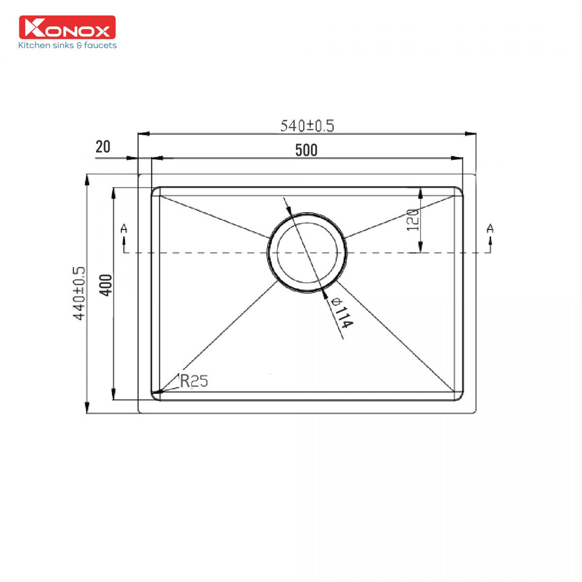 Chậu rửa bát konox