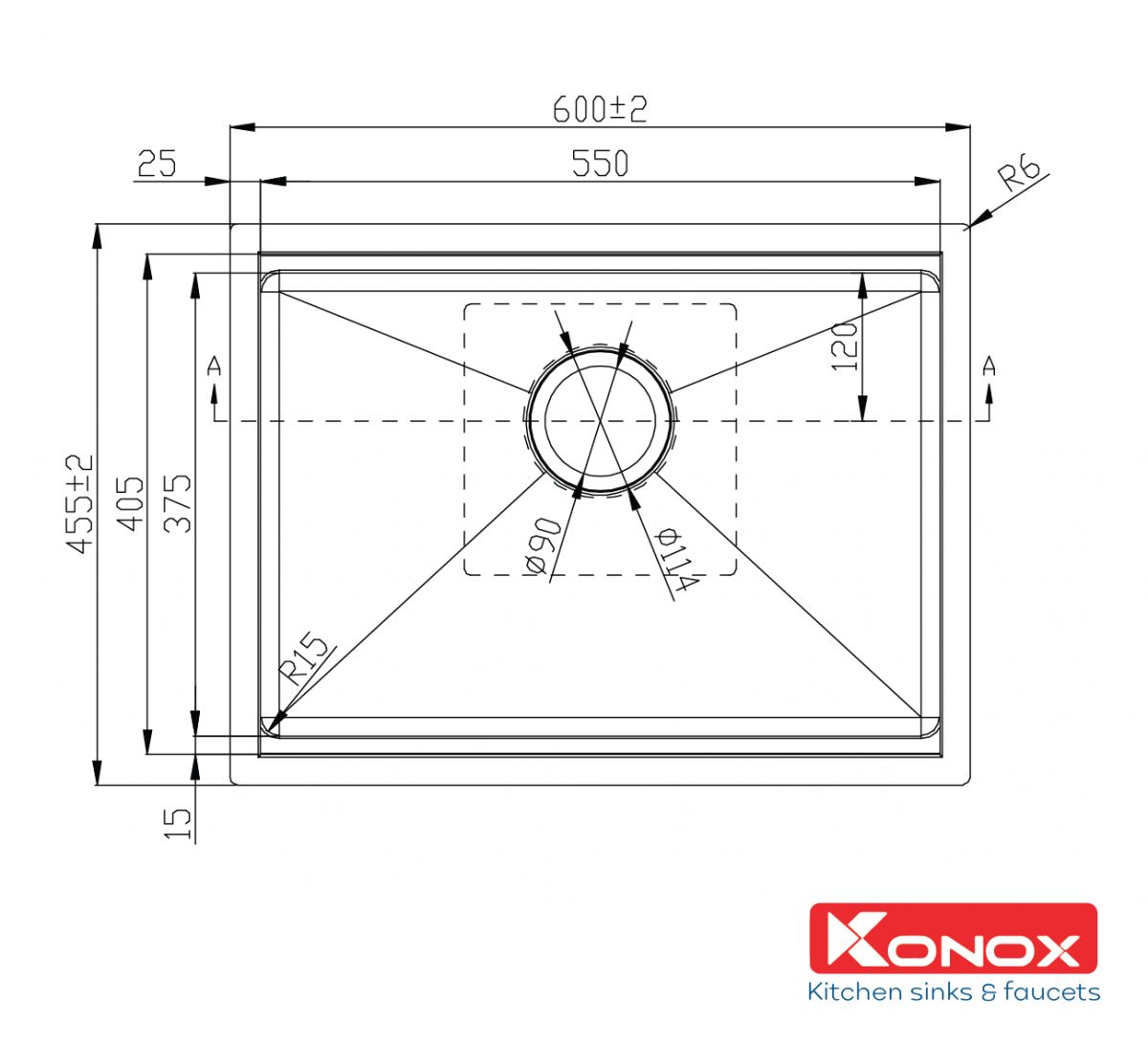 chậu rửa chén konox