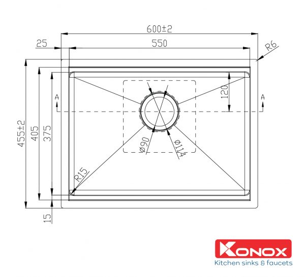 chậu rửa chén konox