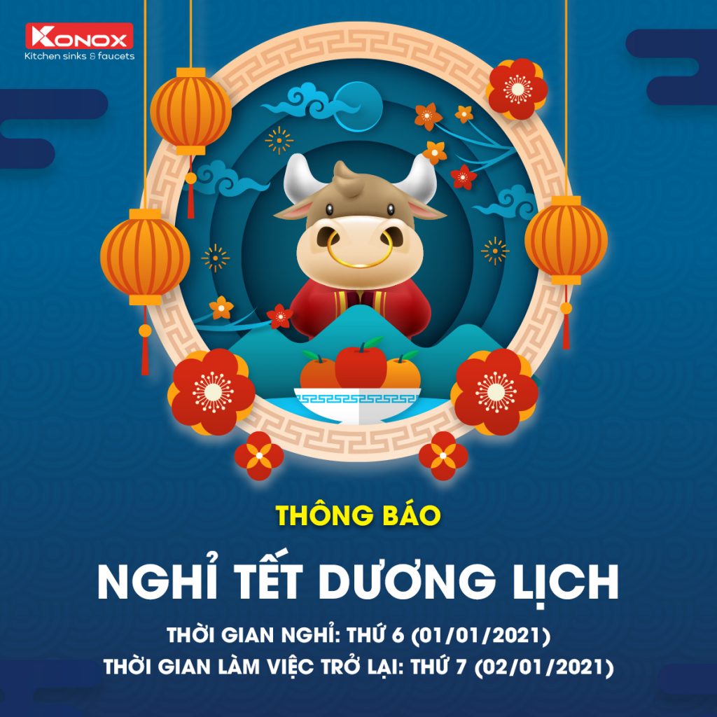 Công ty TNHH Thương mại Konox thông báo nghỉ tết dương