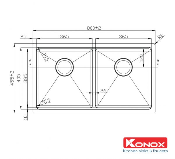 chậu rửa chén konox